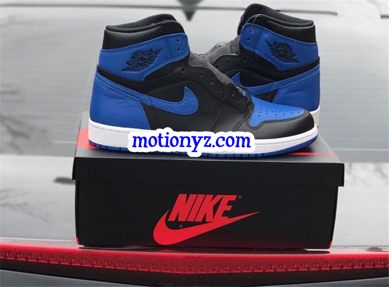 2017 Tumbled Leather Air Jordan 1 Retro OG High Royal Blue